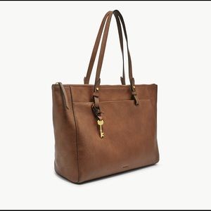 Fossil Rachel TZ tote in deep burgundy